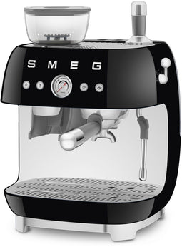 Smeg EGF03BLEU - Espressomachine met bonenmaler - 19 bar druk - Zwart