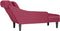 vidaXL - Chaise - longue - met - kussen - en - rechterarmleuning - fluweel - wijnrood
