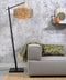 GOOD&MOJO Vloerlamp Bhutan - Bamboe Zwart/Naturel - 55x31x150cm - - Staande lampen voor Woonkamer - Slaapkamer