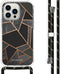 iMoshion Hoesje Geschikt voor iPhone 14 Pro Hoesje Met Koord - iMoshion Design Hoesje met Koord - Zwart / Black Graphic