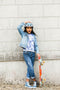 Mini Hornit Lids Fietshelm voor Kinderen met LED achterlicht - Hammerhead (M)