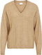 VILA VIMEMI - L/S KNIT TOP Dames Trui - V-hals - Oversized - Maat L