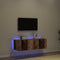 vidaXL - TV - Wandkast - met - LED - Verlichting - Oud - Hout - 100x35x31 - cm