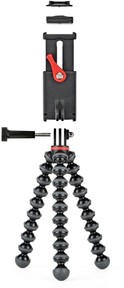 Joby GripTight Action Kit - Mini-tripod - Smartphonehouder en Bluetooth afstandsbediening - Zwart