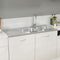 vidaXL - Gootsteen - dubbele - bak - 1200x600x155 - mm - roestvrij - staal - zilver