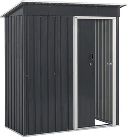 Juskys Gereedschapsschuur S - Metalen tuinhuis - 161x86x181 cm - Antraciet