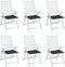 vidaXL - Tuinstoelkussens - 6 - st - 40x40x3 - cm - oxford - stof - zwart