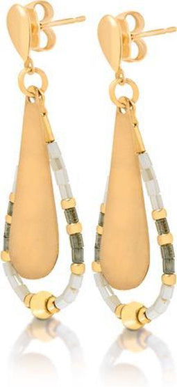 Scmyk EG-268 B - Oorbellen - Goud plated met kraaltjes - Goudkleurig