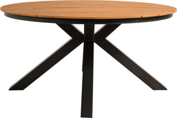 Lesli Living Arezzo - Tuintafel - Polywood Ø120cm - Gepoederd aluminium