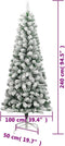 vidaXL - Kunstkerstboom - met - scharnieren - en - sneeuw - 240 - cm