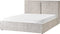 Bed met opbergruimte Gebreid velours MOISSAC 160 x 200 cm Grijs/beige