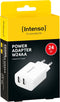 Intenso W24AA - USB-A lichtnetadapter - 2x USB-A - 24W - Wit