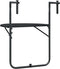 vidaXL - Balkontafel - hangend - 60x64x83,5 - cm - rattan-look - kunststof - zwart