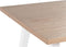 LENISTER - Eettafel - Wit/ Lichte houtkleur - 90 x 150 cm - MDF