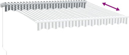 vidaXL - Luifel - handmatig - uittrekbaar - 300x250 - cm - antraciet - en - wit