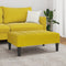 Voetenbank 77x55x31 cm fluweel geel