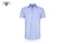 Cappuccino Italia - Heren Overhemden Korte Mouwen Uni - Blauw - Maat L