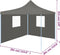 vidaXL - Vouwtent - pop-up - met - 2 - zijwanden - 3x3 - m - antraciet