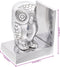 vidaXL - Boeksteunen - 2 - stuks - Zilver - 7x9x11 - cm - Aluminium - Uil