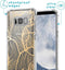 iMoshion Hoesje Geschikt voor Samsung Galaxy S8 Hoesje Met Koord - iMoshion Design Hoesje met Koord - Goud / Transparant / Golden Leaves Transparant