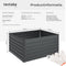 tectake® Blomma - Verhoogde Plantenbak - Verzinkt Staal - Ergonomisch - 120 x 100 x 56 cm - Antraciet