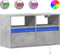 vidaXL - Tv-wandmeubel - met - LED-verlichting - 80x31x45 - cm - betongrijs