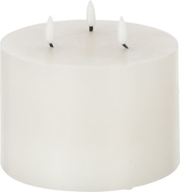 J-Line kaars 3 Vlammen - wit - medium - LED lichtjes