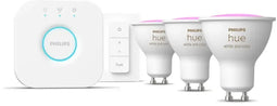 Philips Hue starterkit - 3 GU10 lampen - dimmer switch - RGBW