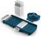 Opvouwbare mandoline - ARTHUR MARTIN - AMM530 - 6 in 1 - 3 raspmessen en 3 groentesnijmessen - RVS