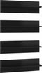vidaXL - Wandschappen - 4 - st - 60x11,5x18 - cm - bewerkt - hout - hoogglans - zwart