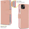 Accezz iPhone 13 - Wallet Softcase Bookcase - 3 pashouders - Rosé Goud