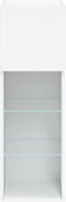 vidaXL - Tv-meubels - met - LED-verlichting - 2 - st - 30,5x30x90 - cm - wit