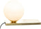 DESIGN TAFELLAMP GOUD MET GLAZEN BOL H 17 CM