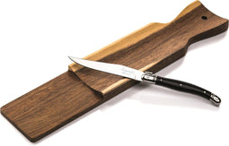 Laguiole Style de Vie Worstplank met steakmes Premium Line - Acaciahout - Zwart