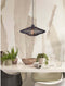 GOOD&MOJO Hanglamp Zanzibar - Rotan Zwart - Ø40x12cm - Modern - Hanglampen Eetkamer, Slaapkamer, Woonkamer