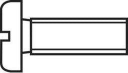 TOOLCRAFT 828786 Cilinderschroeven M1.4 10 mm Sleuf DIN 84 ISO 1207 Staal 20 stuk(s)