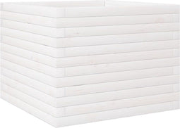 vidaXL - Plantenbak - 60x60x46 - cm - massief - grenenhout - wit