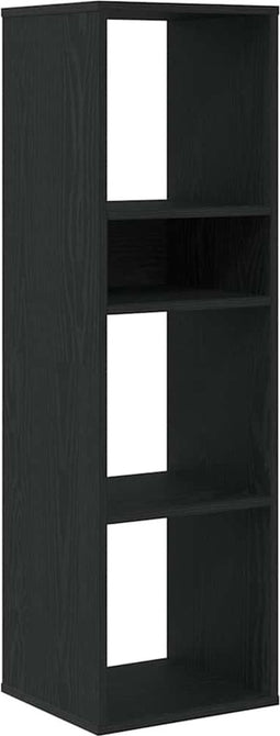 vidaXL - Boekenkast - 34x31x112 - cm - bewerkt - hout - zwart