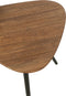 J-Line tafel Driehoek - hout/glas - naturel - set van 2