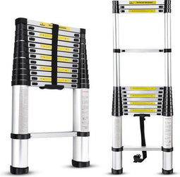 Outbee Telescopische Ladder - Telescopische Vouwladder - Werkhoogte 4,4 m - Aluminium
