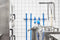 Toolflex Bezemhouder - Tuingereedschap Ophangsysteem - Aluminium rail 94 cm - 5 houders - Blauw