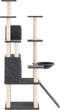 vidaXL - Kattenmeubel - met - sisal - krabpalen - 154 - cm - donkergrijs