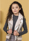 Flo - Meisjes T-shirt - Lurex longsleeve met turtle neck - Silver - Maat 128