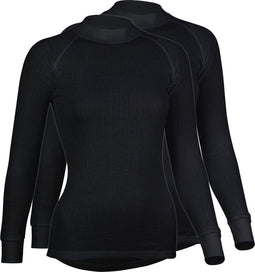 Avento Thermoshirt Lange Mouw Dames - 2-Pack - Zwart - Maat 36