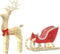 vidaXL - Kerstdecoratie - rendier - en - slee - 100 - LED's - warmwit