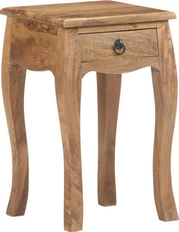 vidaXL - Nachtkastje - 28x28x46 - cm - massief - mangohout