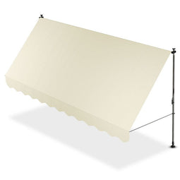 Juskys Zonneluifel - 400 x 120 cm - Waterafstotend en UV-Bestendig - Beige