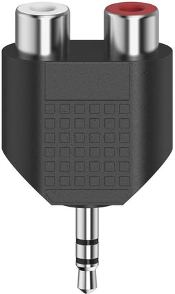 Hama 00205187 - Adapter 3.5mm naar RCA - Voor smartphone/tablet - Zilver Zwart