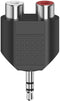 Hama 00205187 - Adapter 3.5mm naar RCA - Voor smartphone/tablet - Zilver Zwart