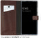 Selencia Samsung Galaxy S24 Ultra - Echt Lederen Bookcase - 3 Pashouders - Donkerbruin